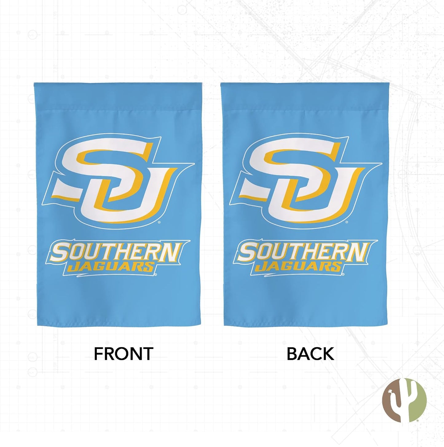 Bandera jardín 19x12pulg Southern Jaguars diseño A