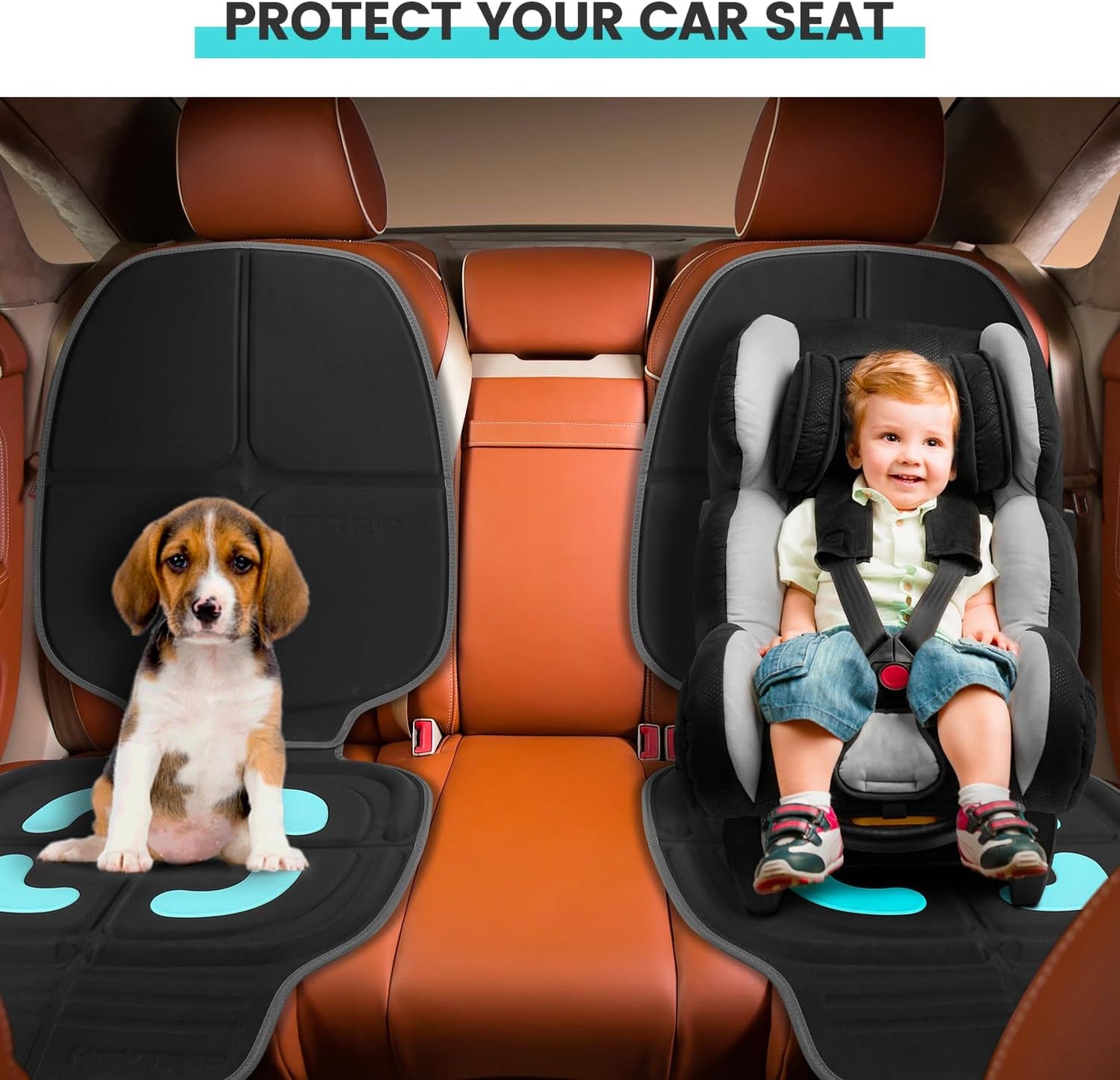Protector asiento auto niños impermeable antiderrap