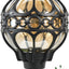 Luz poste globo exterior esfera negra para jardín entrada