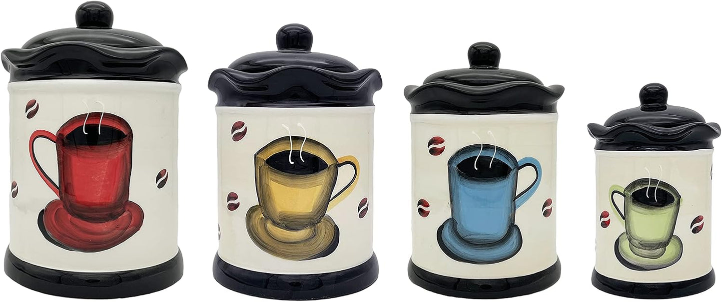 Set 4 tarros almacenamiento cocina herméticos