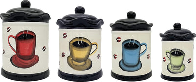Set 4 tarros almacenamiento cocina herméticos