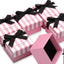 24 Pzas Cajas Regalo Joyería Rosa con Rayas Blancas