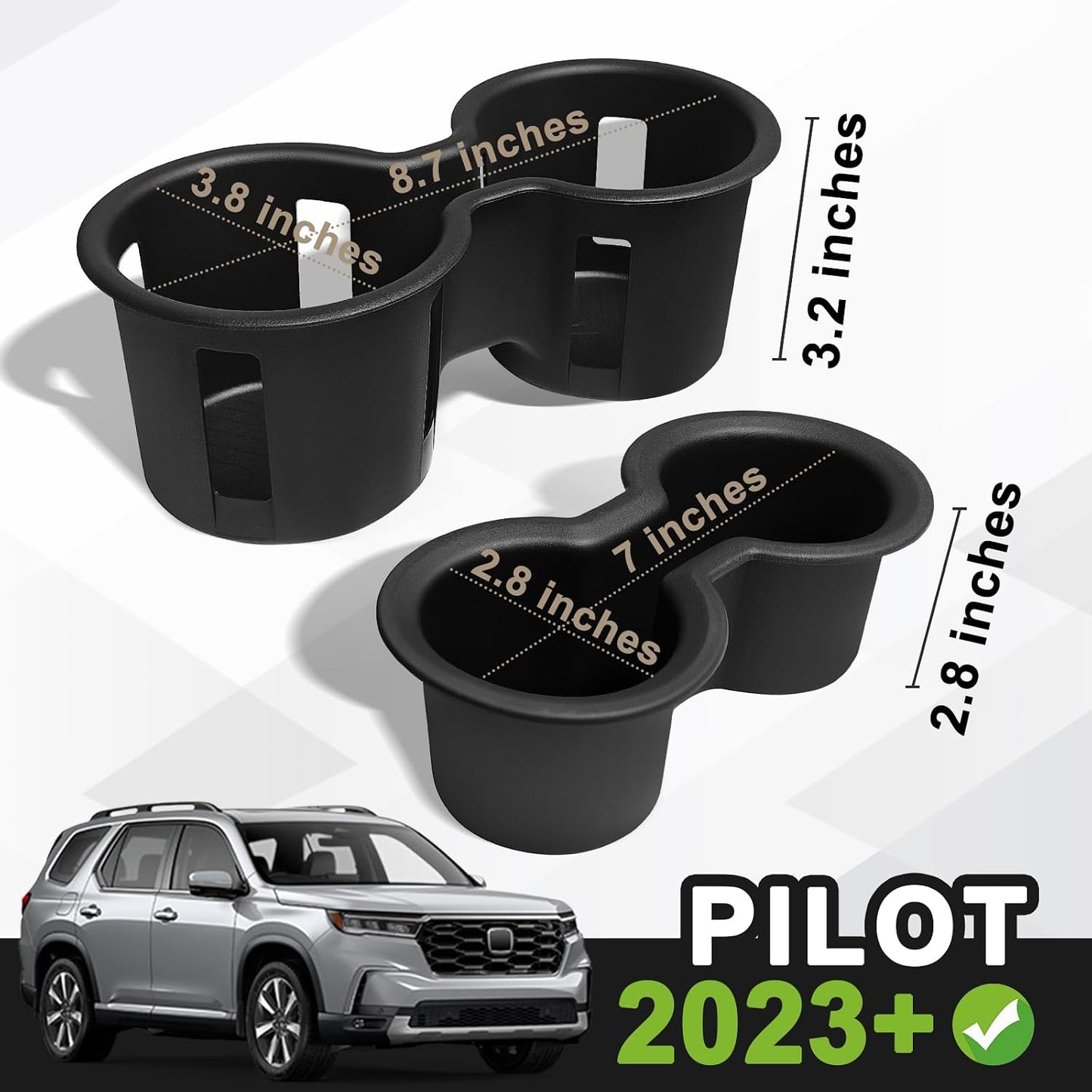 Insertos portavasos consola Honda Pilot antiderrap