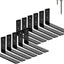 Soportes L metal negro 8" pack 12