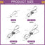 Set 145 pines acero inox 1.7-3.2pulg con ganchos