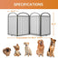 4 Paneles Valla Perros Metal Puerta 96" 36"