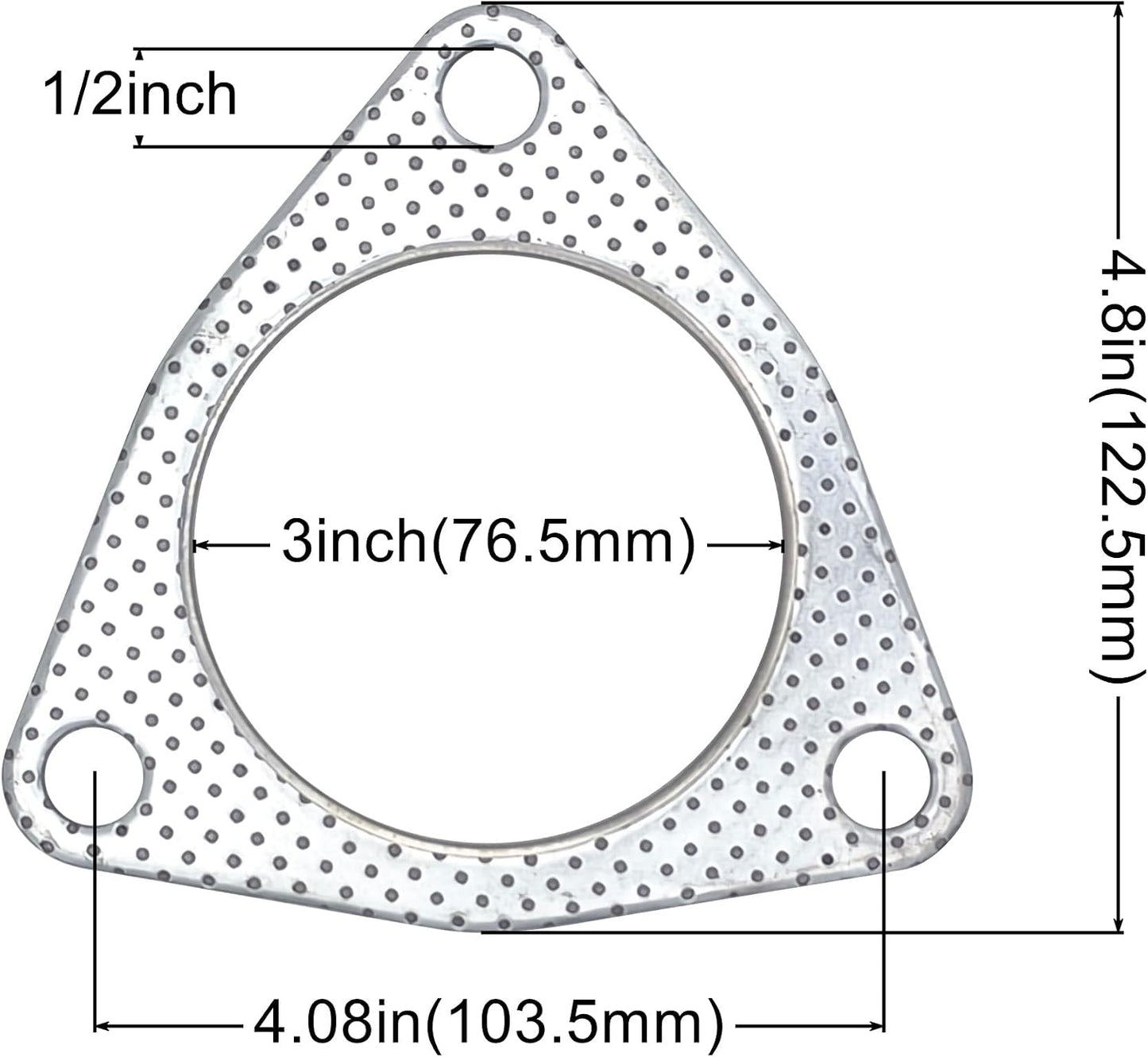 Junta escape 3pulg brida 76.5mm anillo fuego alta temp