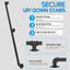 Pasamanos de hierro galvanizado negro 6ft para pared
