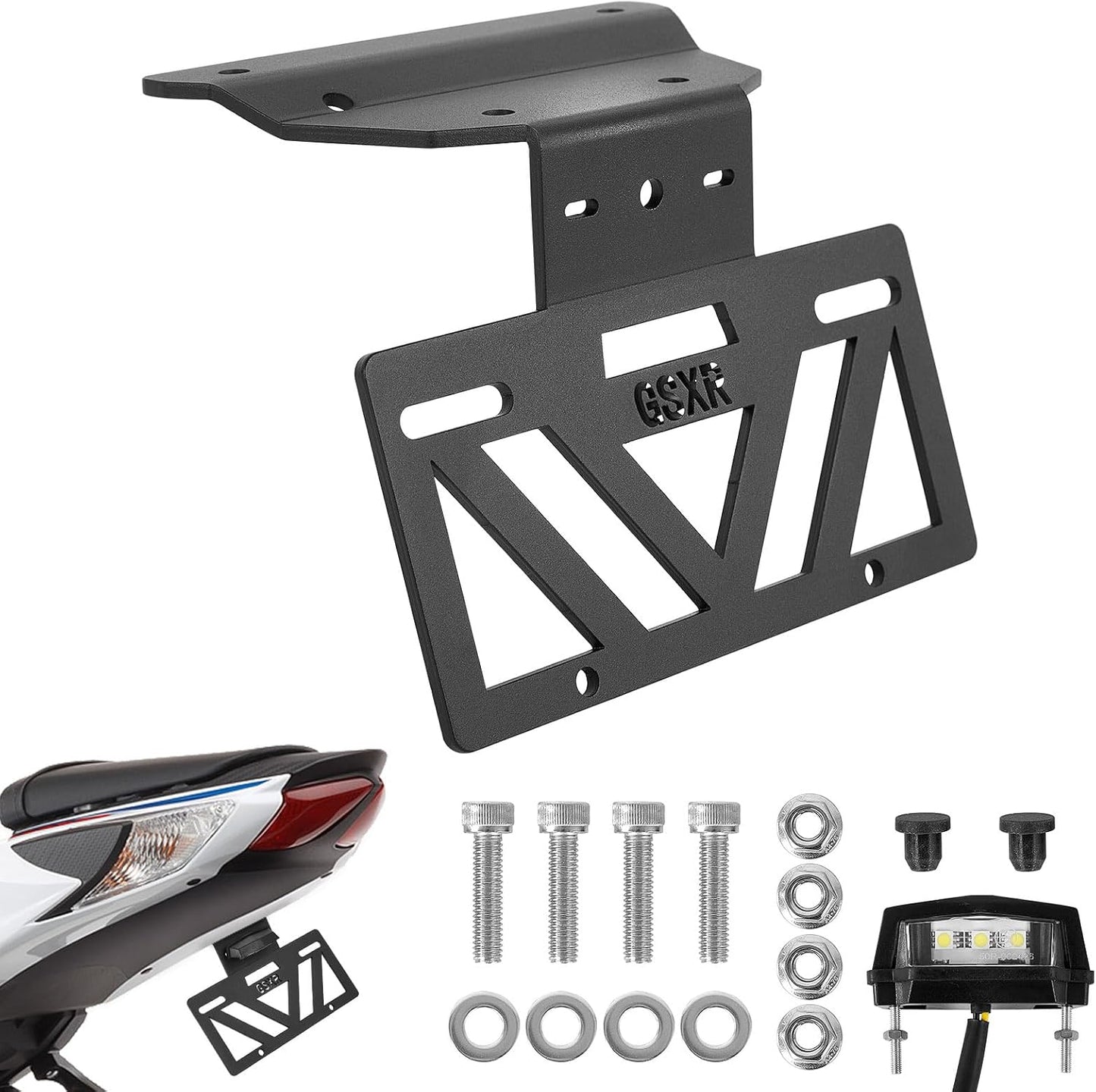 Soporte placa matrícula con luz GSXR 2018-26