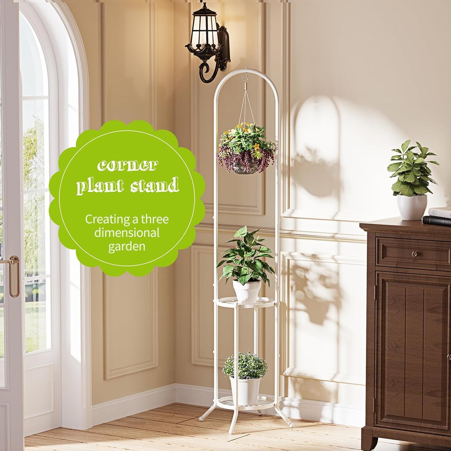 Soporte para plantas de metal 3 niveles interior exterior
