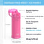 Botella acero inox aislada 16oz tapa ancha rosa neón sin BPA