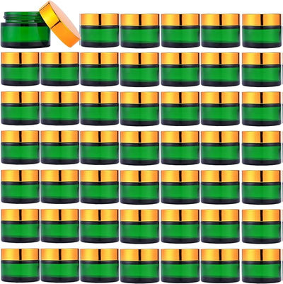 Frasco vidrio 2oz 45pzas loción vacía tapa negra espátula