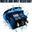 Interruptor basculante impermeable 12 V con luz LED azul