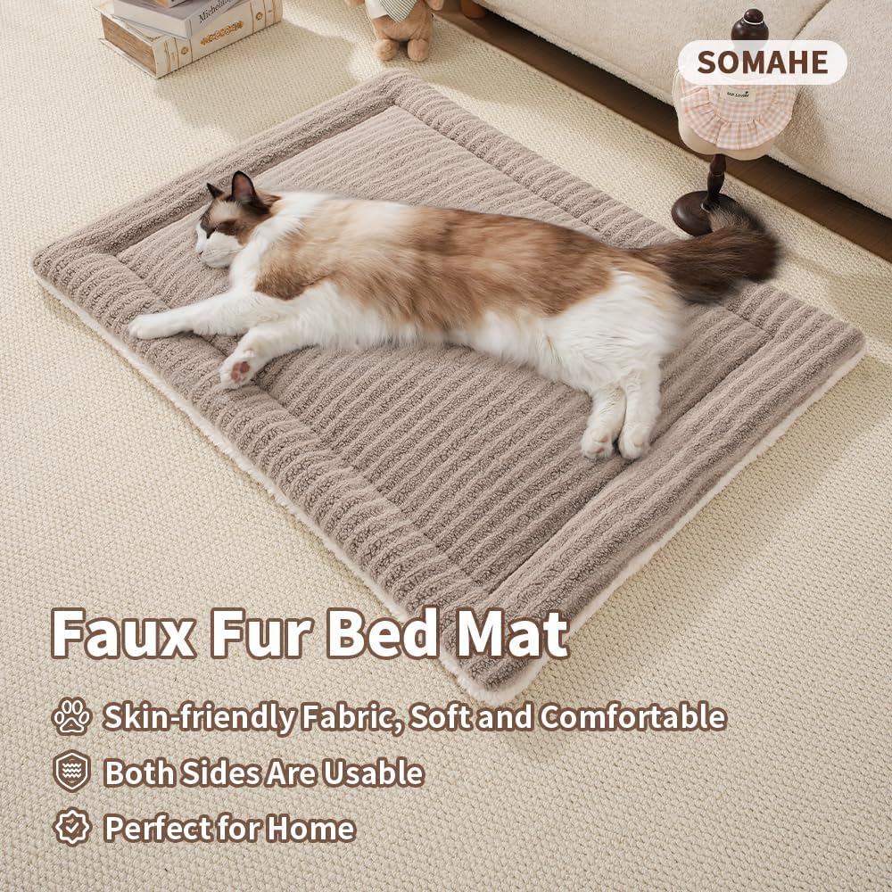 Cama gatos autocalentable almohadilla reversible suave lavable