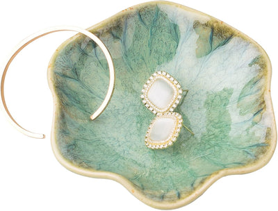 Bandeja cerámica para anillos y joyas en tocador