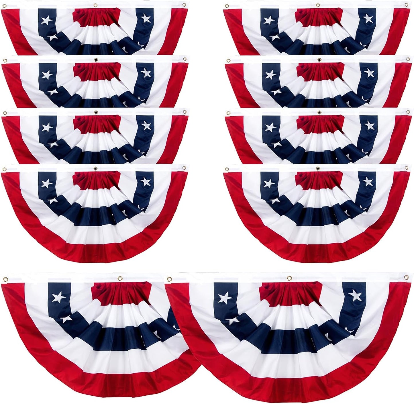 Bandera plisada EE.UU. 1.5x3ft para exteriores set 10