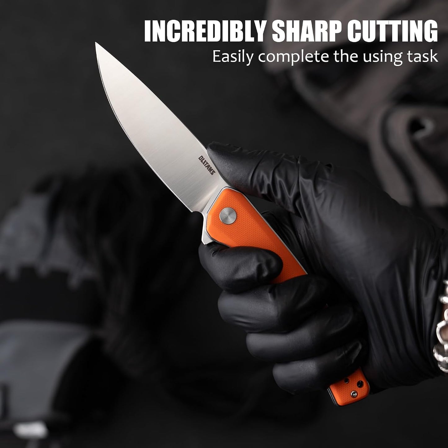 Cuchillo plegable G066 hoja D2 mango G10 para camping EDC