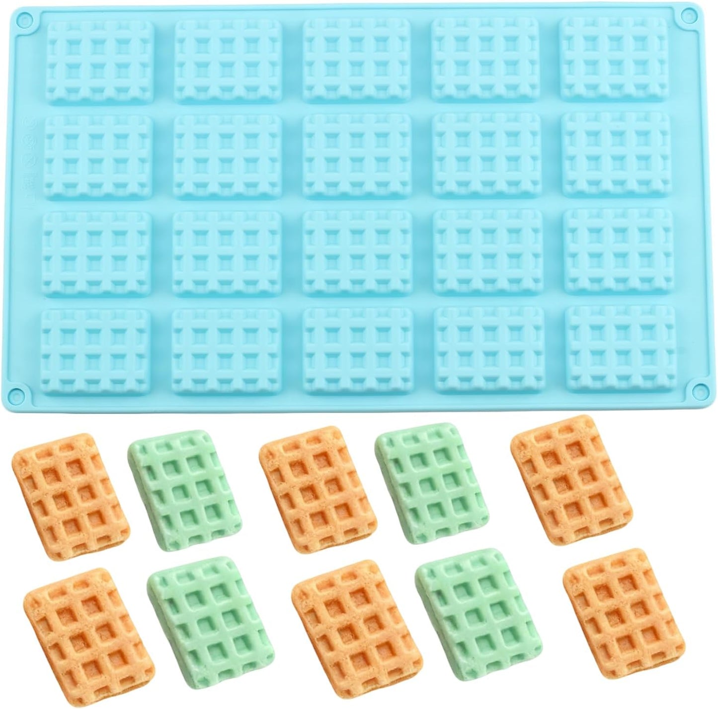 20 Moldes Silicón Galletas Chocolate