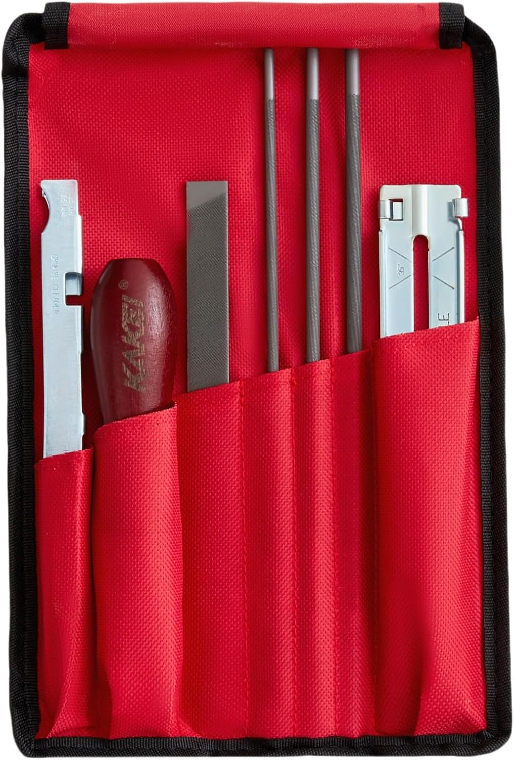 Kit afilado motosierra 8 pzas limas redondas plana guía