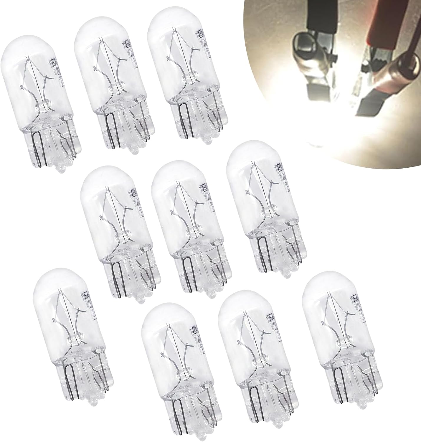10 Pzas Luces T10 Plano Universal para Coche