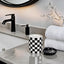 Soporte Q-tip con tapa contenedor algodón baño