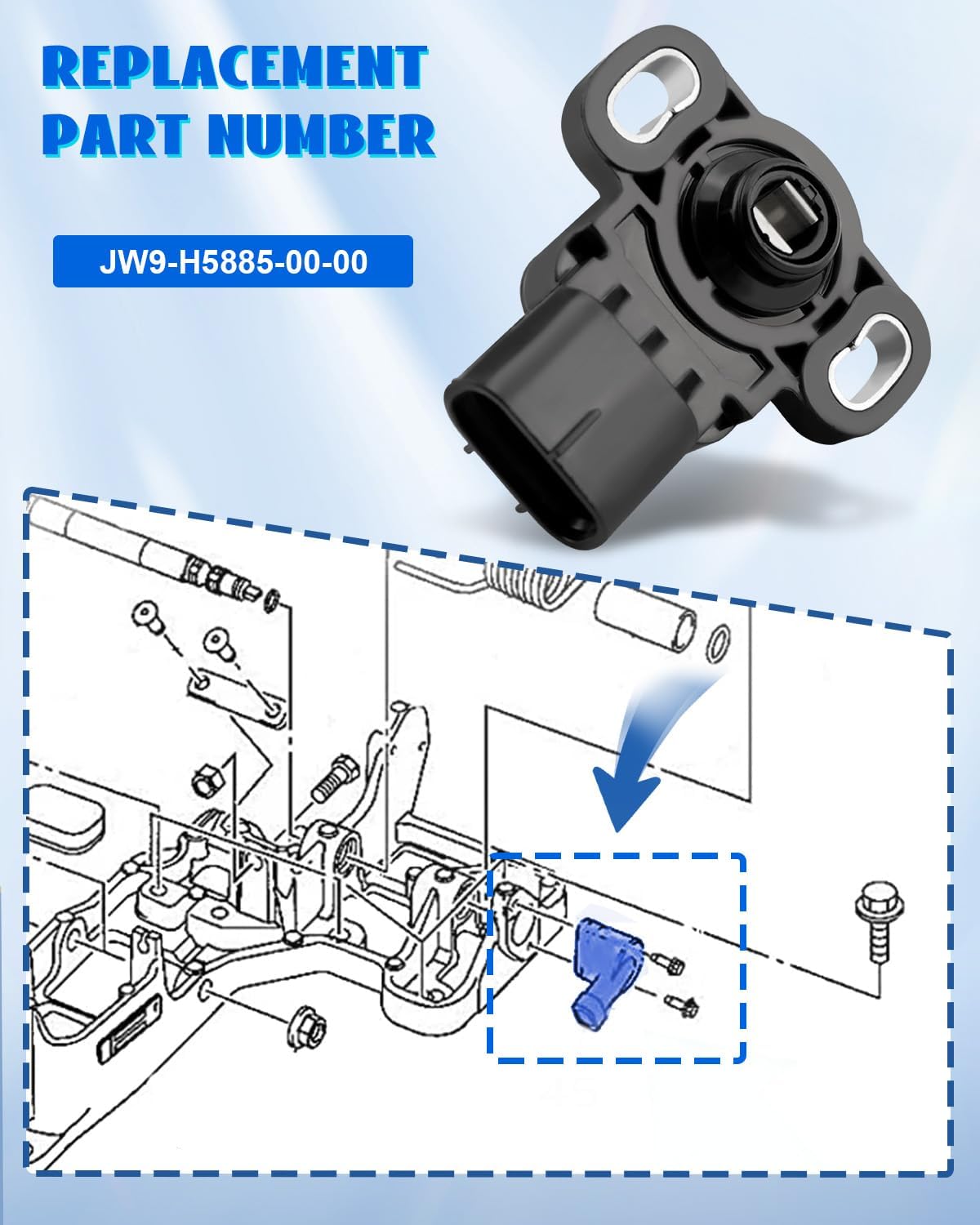 Sensor acelerador carrito golf Yamaha G29 comp JW9-H5885