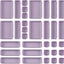 Organiz. cajones 32 pzas antiderrap morado