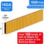 Grapas corona estrecha 1/4 pulg comp 1000 pzas