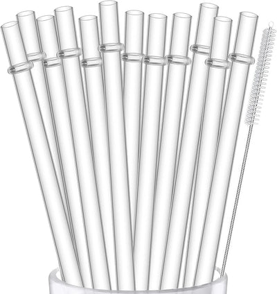 12 Popotes Plástico Reutilizables para Tazas Stanley