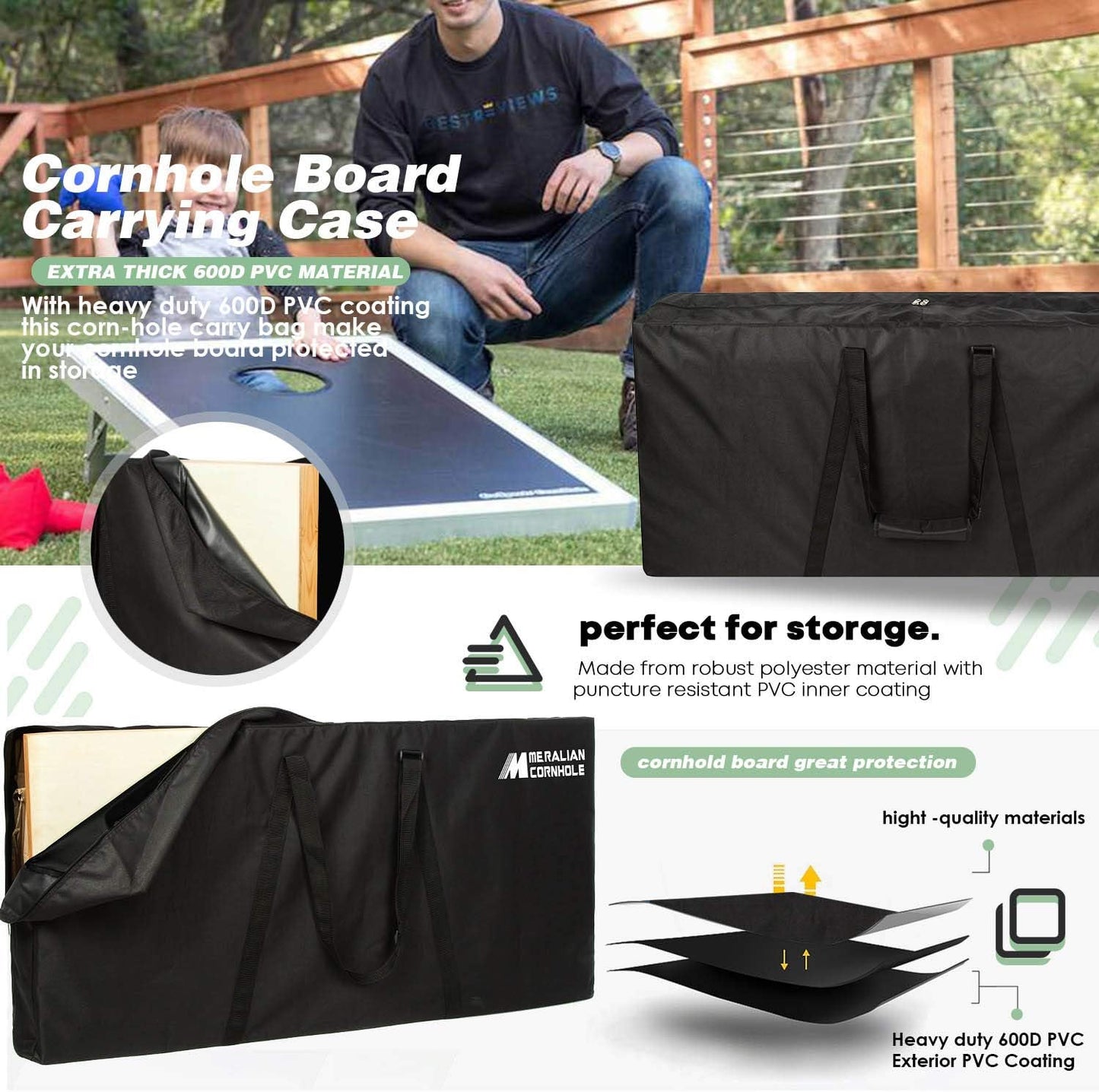 Set tablas cornhole 2x4 licencia oficial para portones