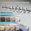 Candelabro negro LED regulable con control remoto para comedor