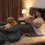 Manta impermeable para perro 52x82pulg gris oscuro y claro