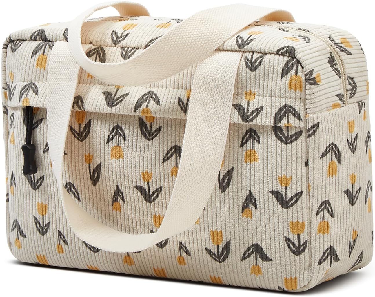 Bolsa maquillaje grande con cremallera y asa para viaje