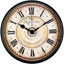 Reloj pared metal negro 12pulg estilo europeo retro
