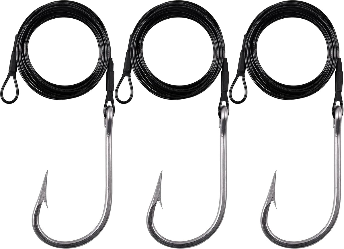 3 Pzas anzuelos acero inox para pesca en mar
