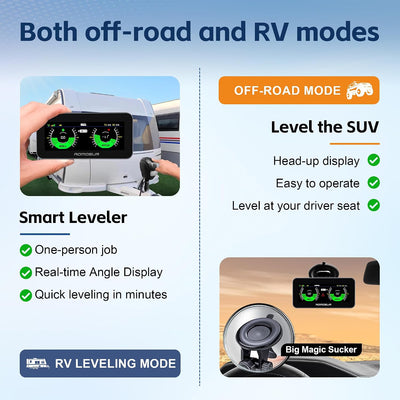 Sistema nivelación inalámbrico RV inclinómetro automático