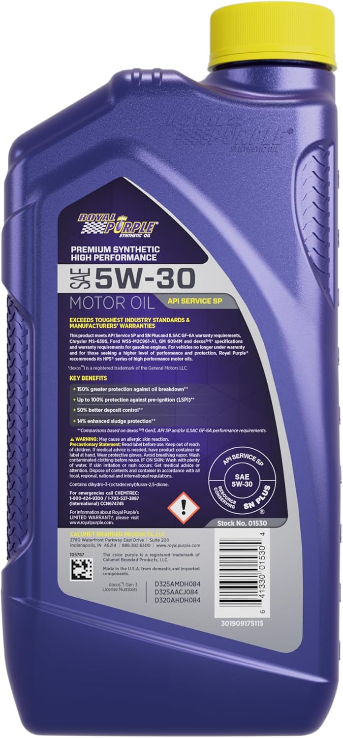 Aceite motor sintético SAE 5W-30 1gal