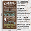 Letrero baño madera rústico 12x6pulg marrón