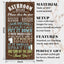 Letrero baño madera rústico 12x6pulg marrón