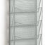 Revistero pared 10 bolsillos acero inox 5579SL plateado