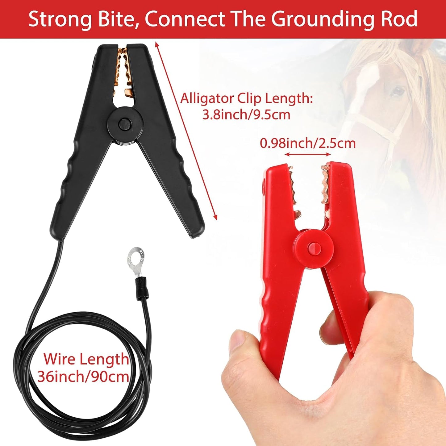 6 Pzas Conectores Cable Solares con Clip de Cocodrilo