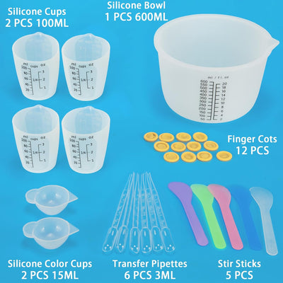 Kit tazas medidoras silicona 600ml 250ml 100ml reutilizables