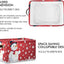 Cesta almacenamiento cubos plegables Navidad rojo