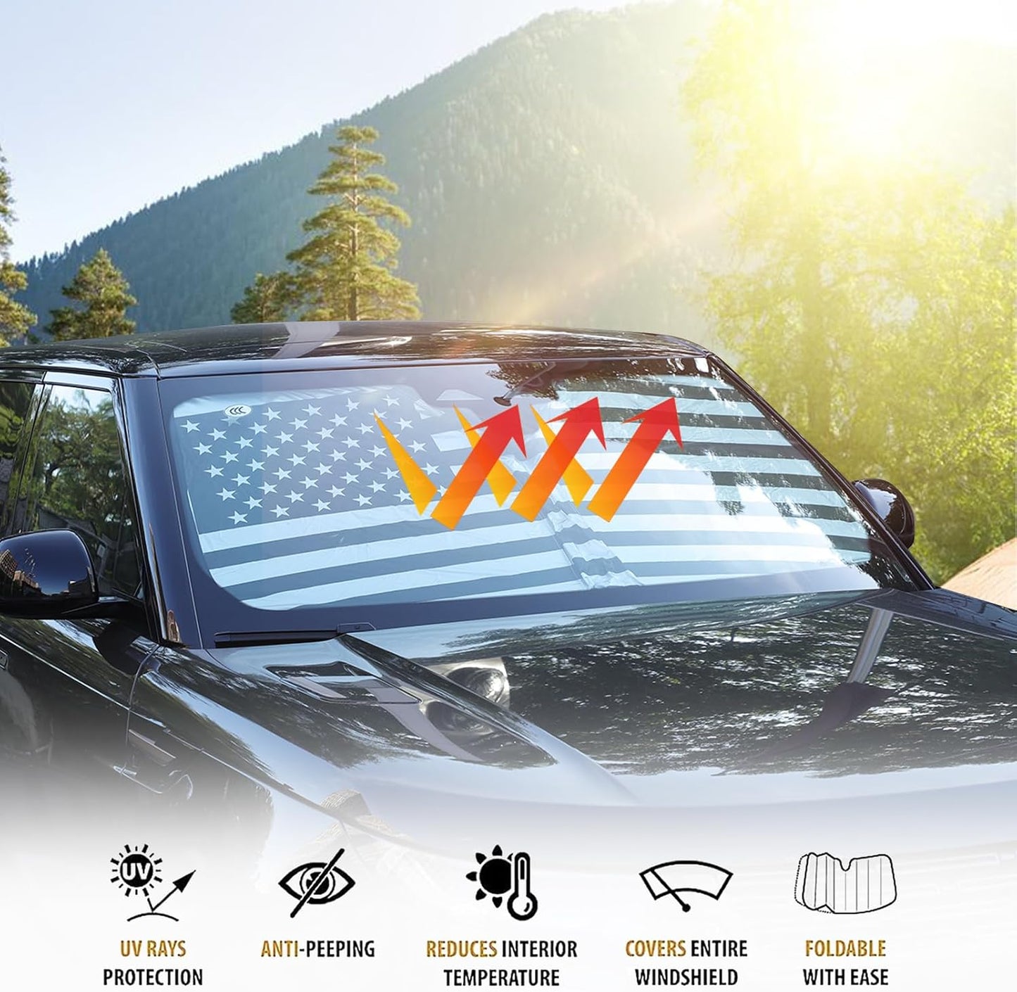 Parasol plegable para Range Rover Sport 2023-25 reflectante