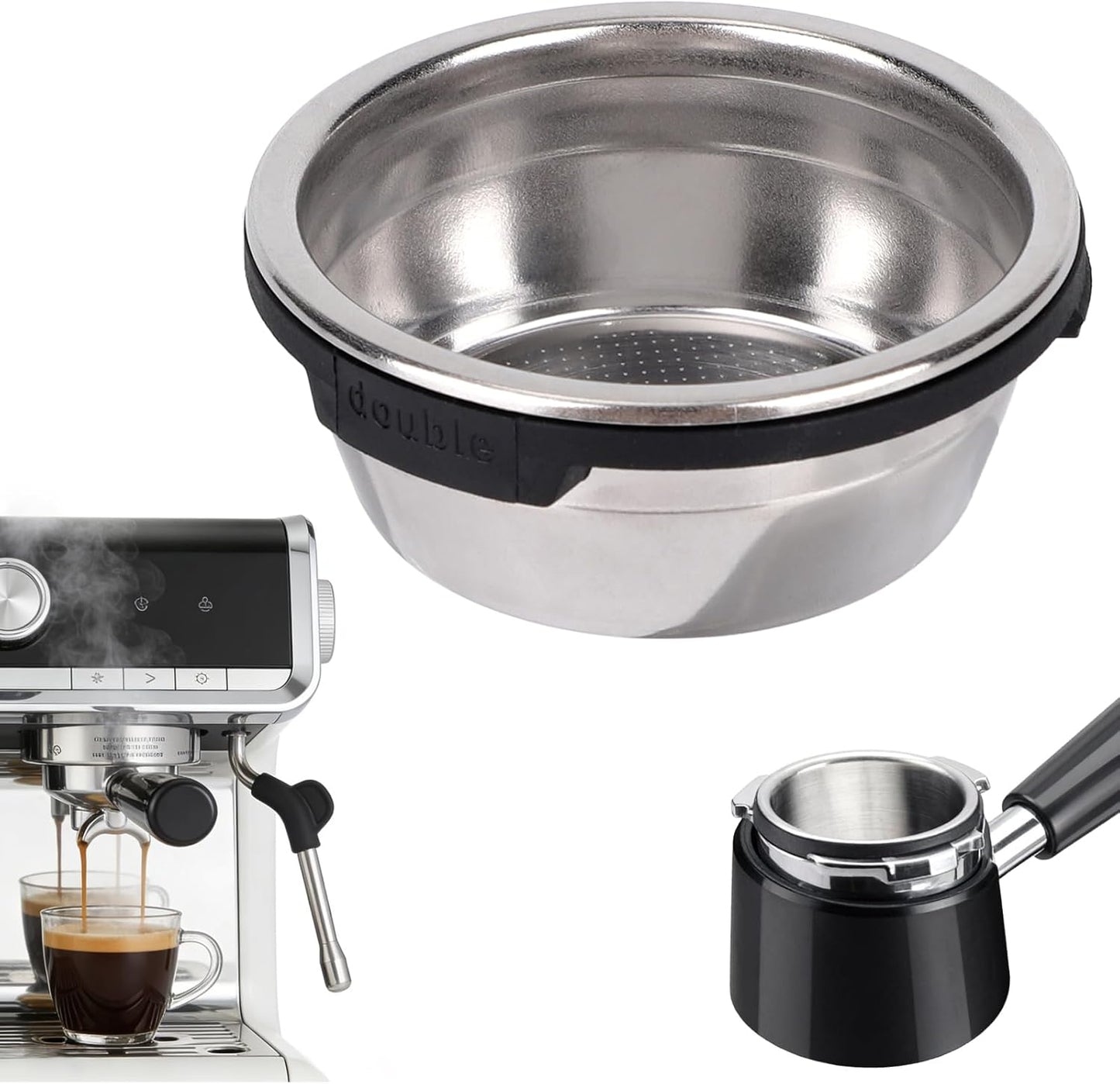 Cesta filtro doble comp Ninja Luxe Cafe ES601 acero inox