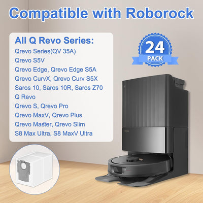 24 Bolsas polvo Q Revo para Roborock robot aspirador