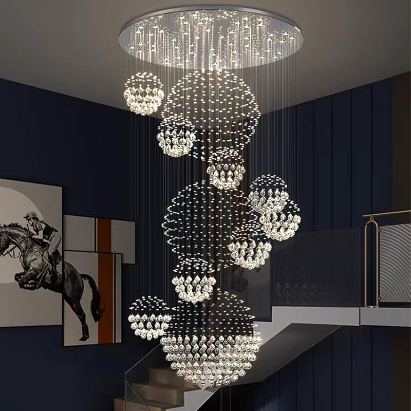 Candelabro vestíbulo lámpara cristal gota lluvia