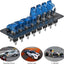 Interruptor palanca coche 8 LED 12V aluminio fibra