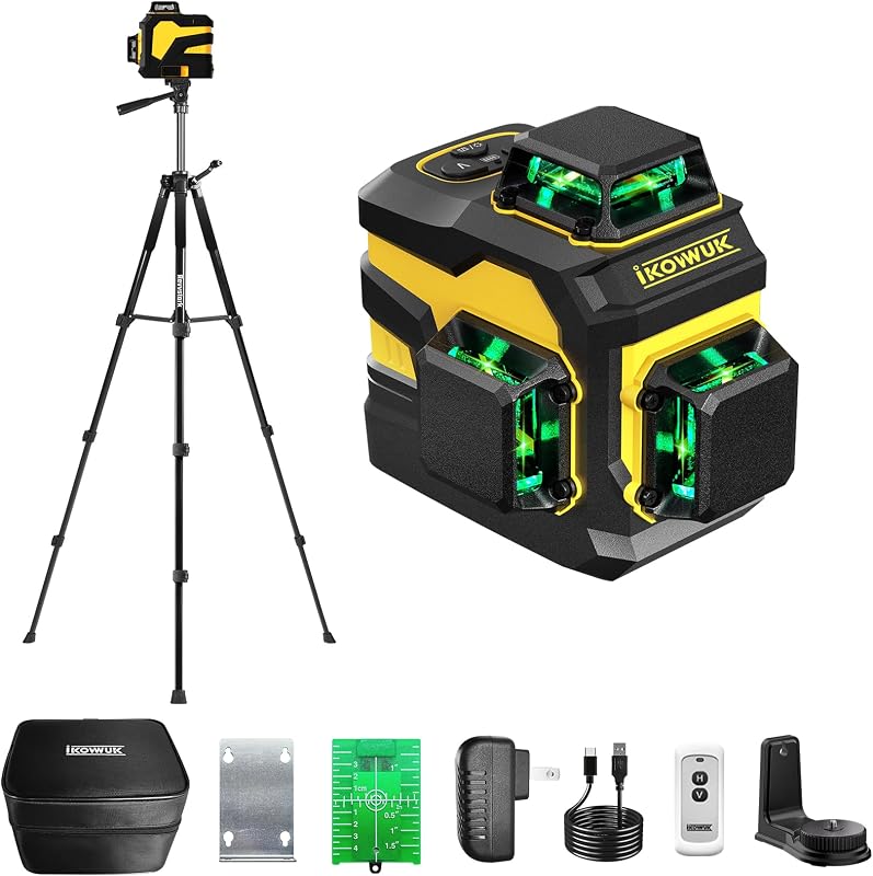 Nivel láser con trípode 59.8pulg 360° batería 5200mAh