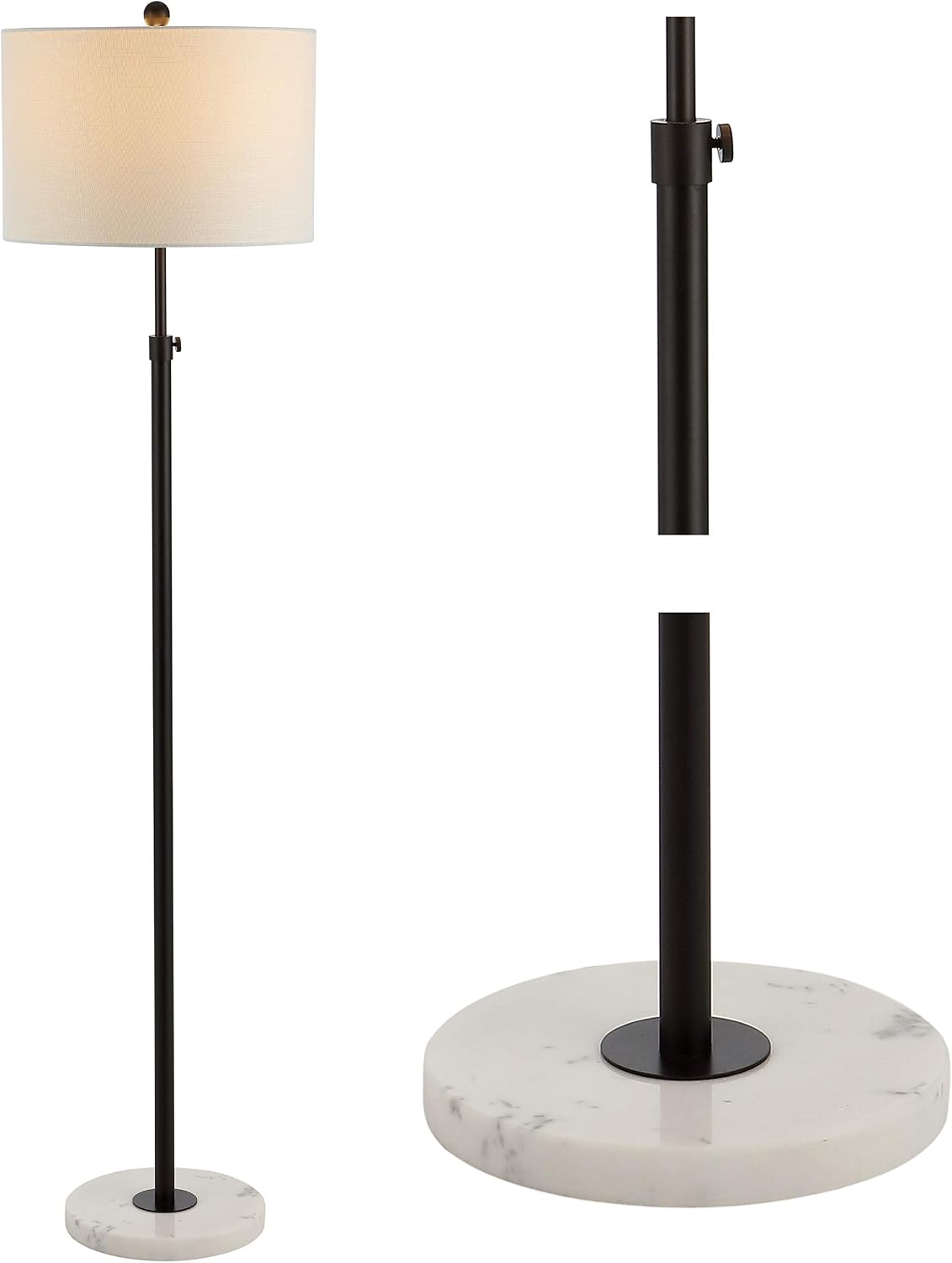 Lámpara LED bronce aceitado mármol blanco 65pulg